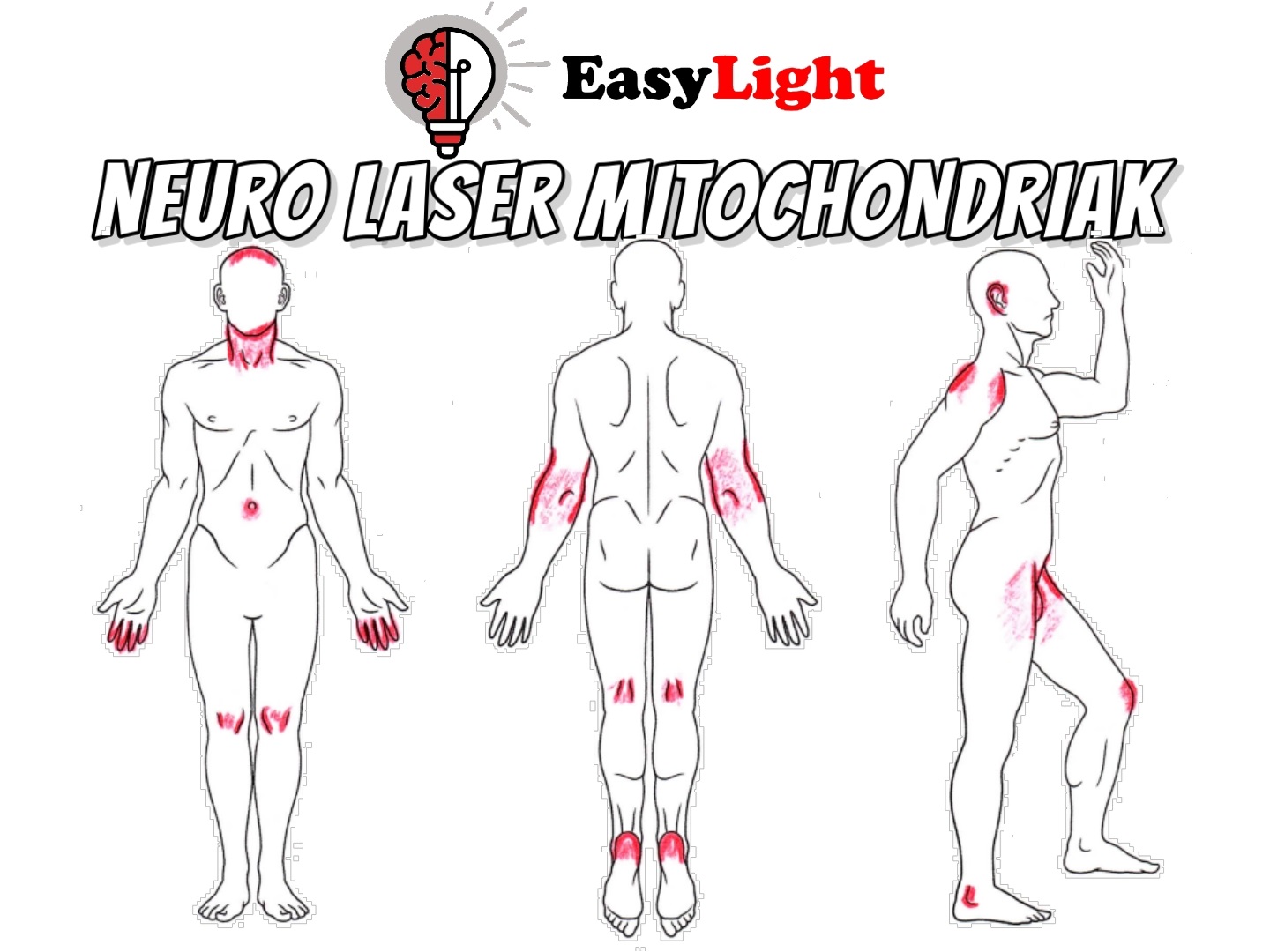 laser mitochondriak EasyLight osvetlená plocha znázornenie